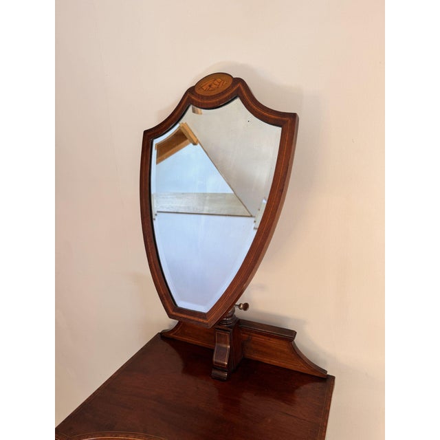 Early 20th Century Antique Edwardian Mahogany Inlaid Dressing Stand by Flashman & Co, 1900 For Sale - Image 5 of 8