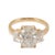 Gold 18k Yellow Gold 3.59ctw Cushion Cut Lab Grown Diamond Tree-Stone Engagement Ring, Size 7.75 For Sale - Image 8 of 9