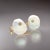 2010s Diamond Fresh Water Pearl Cufflinks 14k Gold Designer Certified For Sale - Image 5 of 7