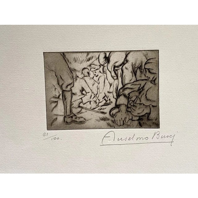 Anselmo Bucci, Military, Etching, 1917 For Sale
