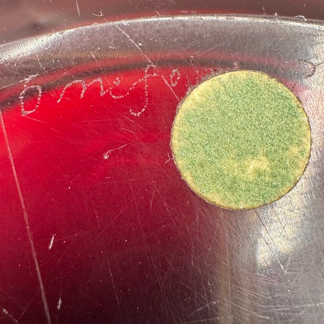 Vtg. Orrefors Sven Palmqvist Selena Series Red Cased Sommerso Glass Bowl Signed MCM For Sale - Image 6 of 12