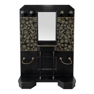 Vittorio Zecchin Coat Rack With Gilt Painted Details & Umbrella Stands For Sale