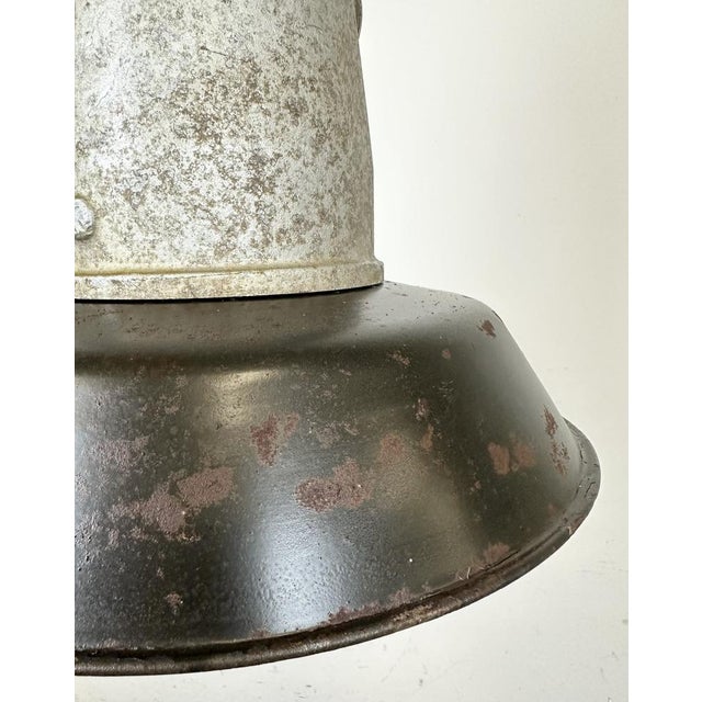 Italian Industrial Black Enamel Cage Pendant Light from Cortem Milano, 1960s For Sale - Image 9 of 18