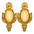 1970s French Maker Louis XVI Gold Bronze Wall Lamps Sconces-Pair For Sale