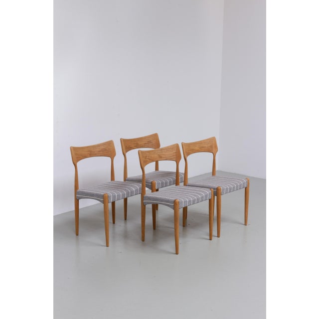 1960s Danish Modern Oak Dining Chairs by Bernhard Pedersen & Son 1960s, Set of 4 For Sale - Image 5 of 18