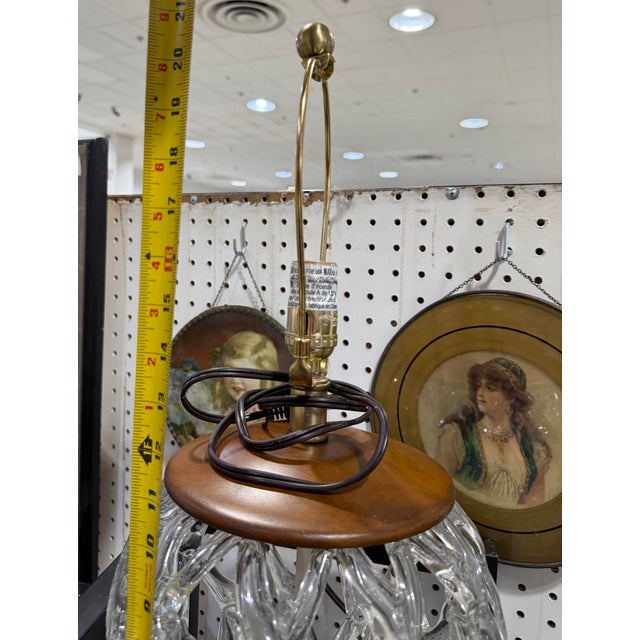 1960s Vintage Murano Interaccio Glass Centerpiece by Barovier E Toso Lamp For Sale - Image 5 of 5