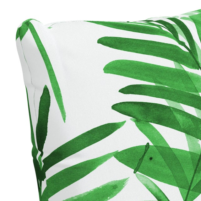 Contemporary 18" Indoor/Outdoor Pillow Green Cali Palm For Sale - Image 3 of 5