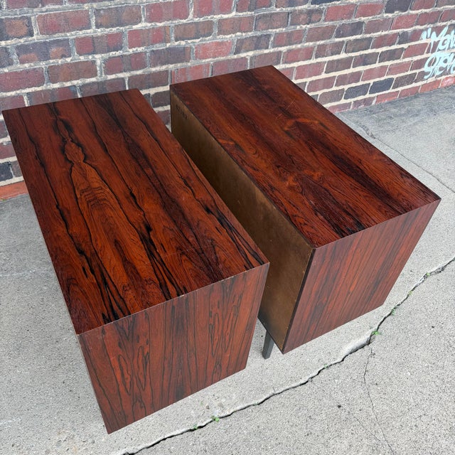 Wood Pair of Jack Cartwright for Founders Rosewood Three Drawer Chests For Sale - Image 7 of 12
