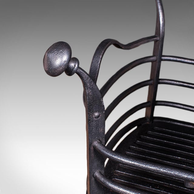 Black Small Antique Fire Grate, English, Cast Iron, Free Standing Fireplace, Victorian For Sale - Image 8 of 8