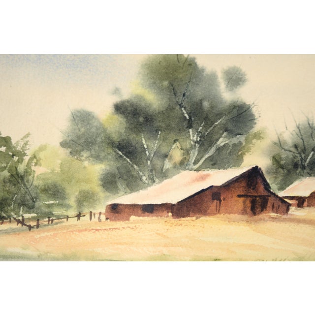 "Shenandoah Valley" - Rural California Landscape in Watercolor on Paper by Alice Duke For Sale In Monterey, CA - Image 6 of 10