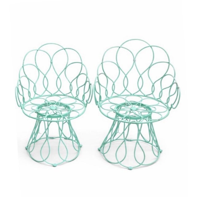 Rustic European Vintage Garden Chairs From the Netherlands, Circa 1950s - Set of 4 For Sale - Image 3 of 10