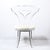 Mid-Century Modernist Klismos Lucite Chair W/ White Leather Upholstery For Sale - Image 4 of 11