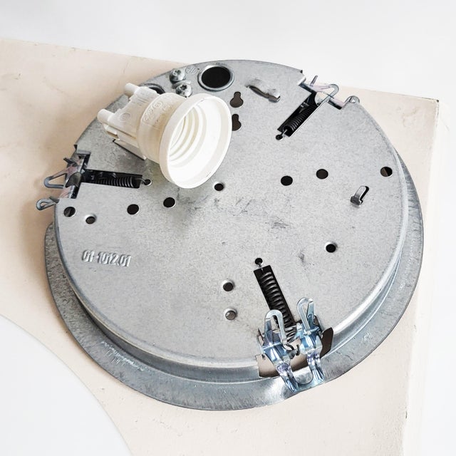 Modernist Opaline Glass Ceiling Lights, 1950s, Set of 2 For Sale - Image 6 of 7