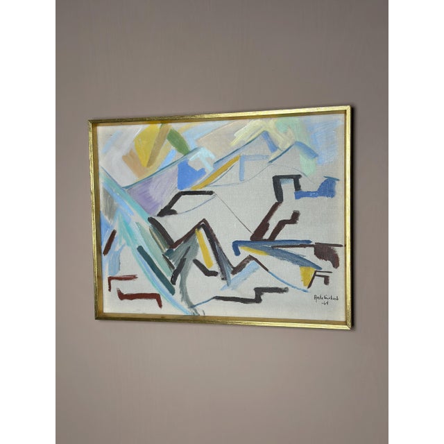 Ante Gerhard, Abstract Landscape, 1964, Oil on Canvas, Framed For Sale - Image 17 of 18