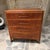 For your consideration, mid-century modern walnut dresser. It is characterized by its sculpted, recessed wooden "sailing...