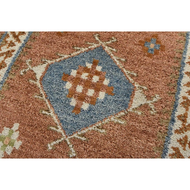 Textile Kazak Runner 2'9'' X 9'10'' Brown Wool Tribal Hand-Knotted Oriental Rug For Sale - Image 7 of 12