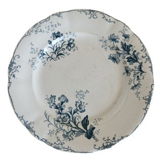 Round Serving Dish Weigelia Model from Boch Frères Keramis, 1890s For Sale