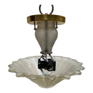 Vintage Semi-Flush Ceiling Fixture For Sale