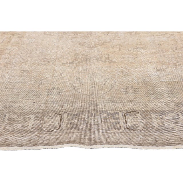 Early 20th Century Distressed Antique Persian Tabriz Rug - 08'01 X 11'02 For Sale - Image 4 of 9