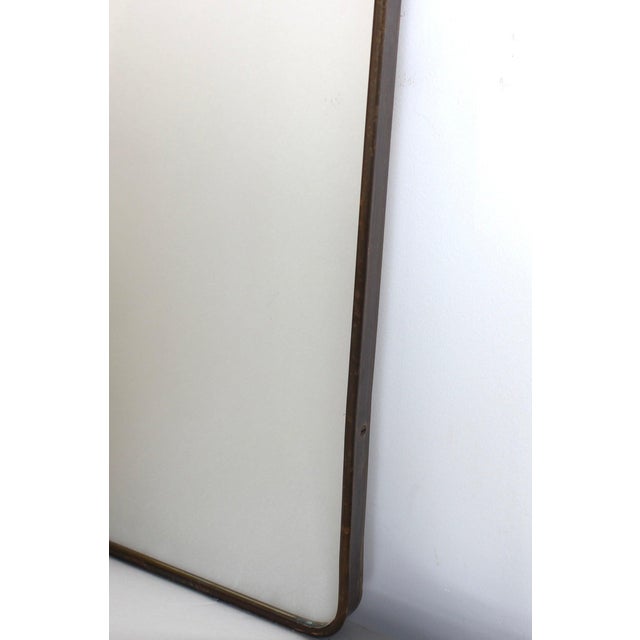 Vintage Italian Wall Mirror with Brass Frame, 1960s For Sale - Image 15 of 17