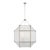 Suzanne Kasler for Visual Comfort Signature Morris Large Lantern in Polished Nickel with Frosted Glass For Sale