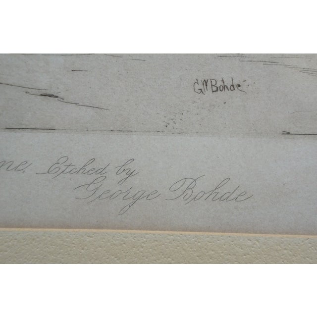 Antique George William Bohde Old England Home Landscape Etching 35" For Sale - Image 10 of 12