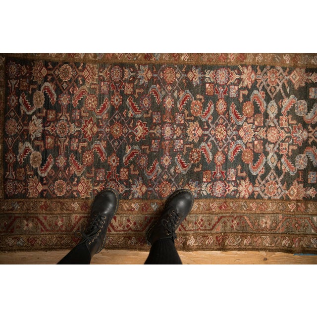 Persian Vintage Distressed Hamadan Rug - 3'7" X 5'10" For Sale - Image 3 of 11