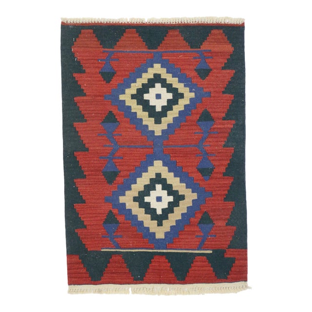 Vintage Persian Shiraz Kilim Rug - 02'00 X 02'11 For Sale
