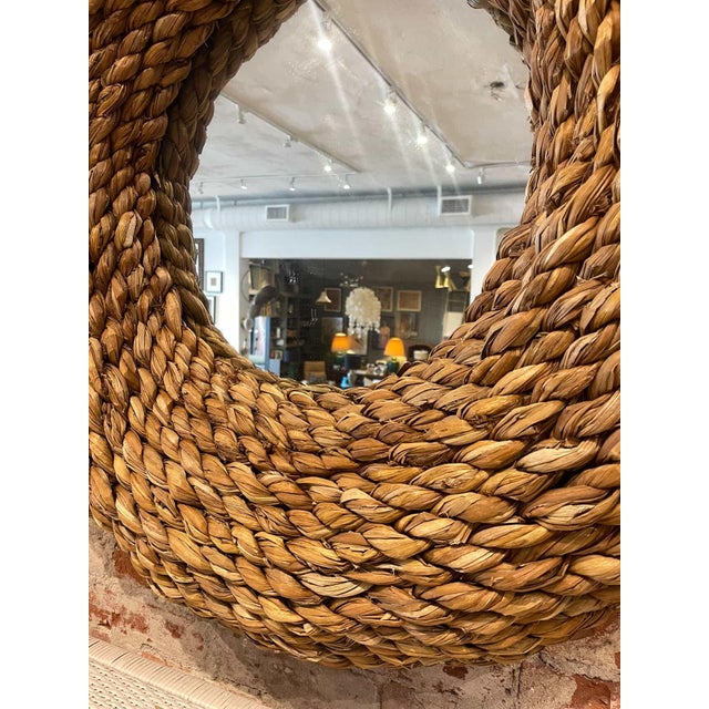 Contemporary Large Water Hyacinth Mirror For Sale - Image 3 of 7