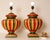 Mid-Century Modern Vintage Italian Table Lamps Tall Carved Wood Vase Lamps 1980s a Pair For Sale - Image 3 of 9