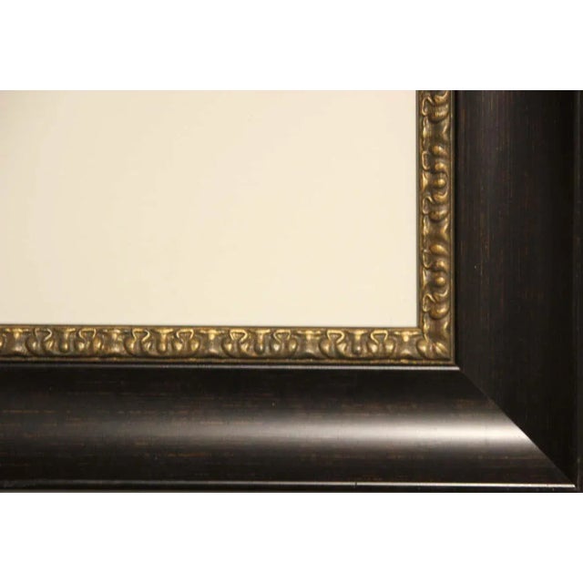 Nadine Mayes Colorful Watercolor Portrait of Seated Female in Blue Dress and Black + Red Hat 1990s For Sale - Image 9 of 12