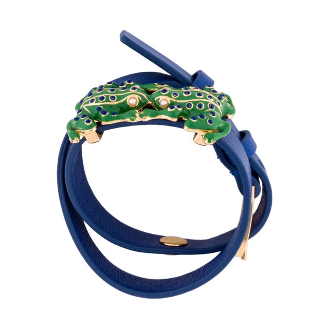 Tory Burch* Kissing Frogs** Leather Wrap Bracelet This vibrant Tory Burch double wrap bracelet serves as an ideal...