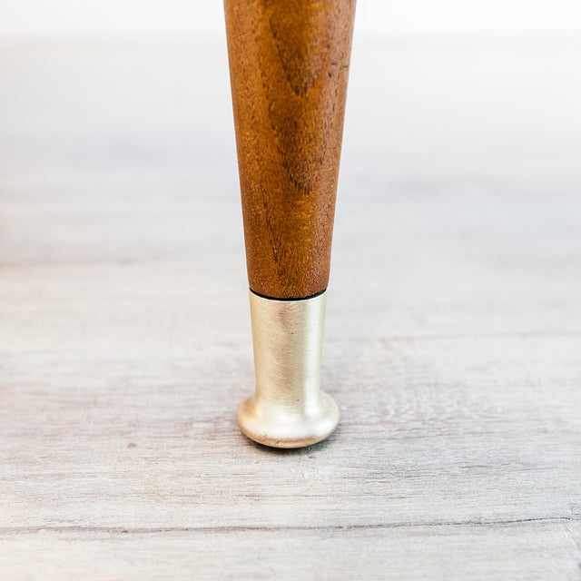 Mastercraft Vintage Mid Century Modern Burlwood Coffee Table With Brass Accents For Sale - Image 4 of 15