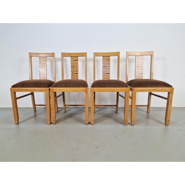 Art Deco Arts and Crafts Dining Chairs, 1930s, Set of 4 For Sale - Image 3 of 18