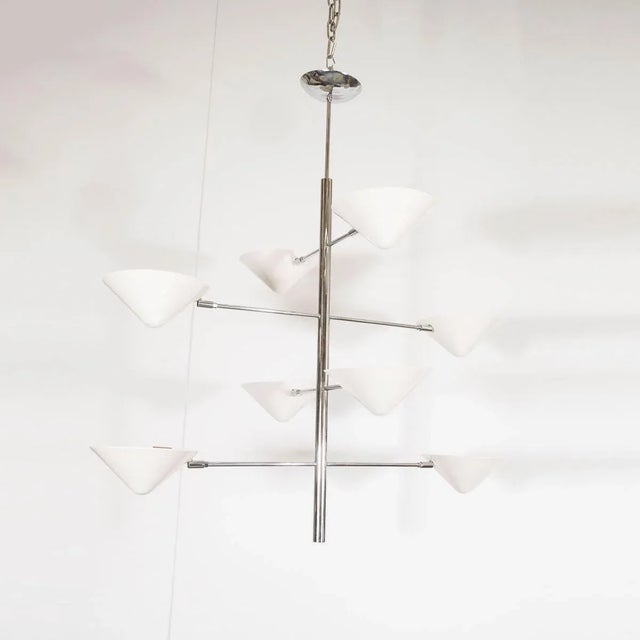 Eight-Arm Uplight Chandelier For Sale In New York - Image 6 of 13