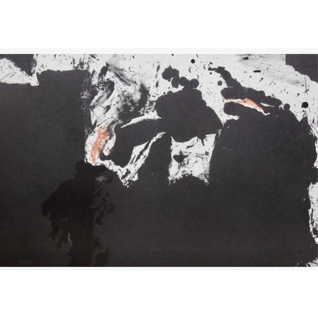 Abstract Expressionism Robert Motherwell, Large Robert Motherwell Lithograph Abstract Expressionist Lament for Lorca 1982 For Sale - Image 3 of 13