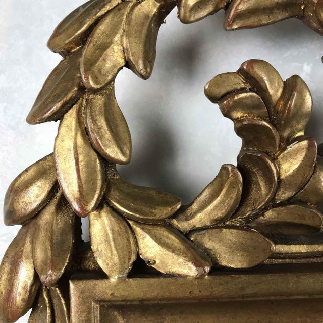Gold Empire Carved Golden Mirror, 1980s For Sale - Image 8 of 10