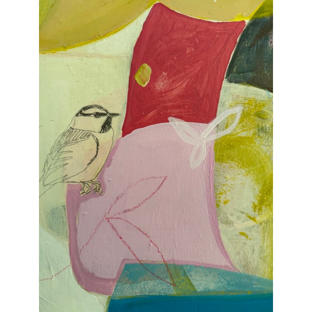 Wood "Leap Day" a Bird Painting by LWren Walraven For Sale - Image 7 of 10