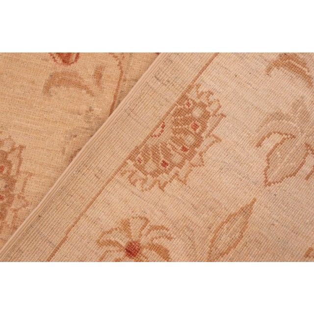 Beige Boho Chic Ziegler Beige Gold Hand-Knotted Wool Rug - 6'0'' X 8'10'' For Sale - Image 8 of 8