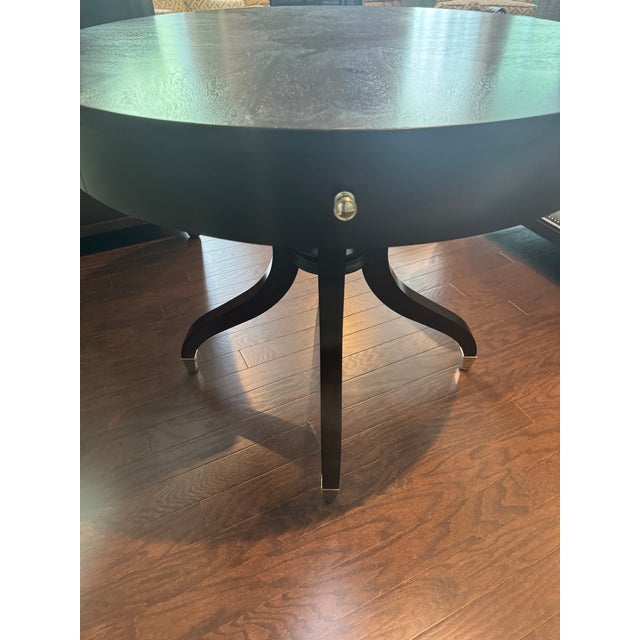Art Deco Ethan Allen Wilshire Rent Table - Modern Glamour Collection - Macchiato Finish For Sale - Image 3 of 6