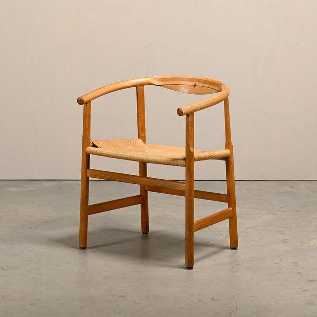 Model PP201 Dining Chairs in Oak and Papercord Seats by Hans J. Wegner for PP Møbler, 1970s, Set of 4 For Sale - Image 10 of 18