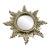 Vintage Italian Silver Gilt Sunburst Mirror For Sale