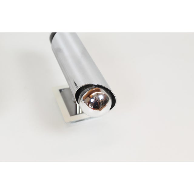 Chrome Wall Lamps in the style of Sciolari, 1980s, Set of 2 For Sale - Image 3 of 10