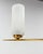 1960s French Golden Chrome and Frosted Glass Ceiling Lamp in the style of Arlus, 1960 For Sale - Image 5 of 7