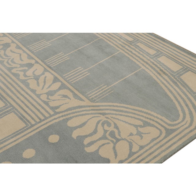 Not Yet Made - Made To Order Rug & Kilim’s French Art Deco style rug in Blue & Cream Geometric Patterns - 12x14 For Sale - Image 5 of 7
