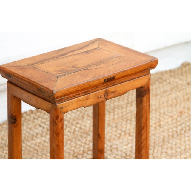 19th Century Pair of Antique Chinese Rectangular Stools For Sale - Image 5 of 11