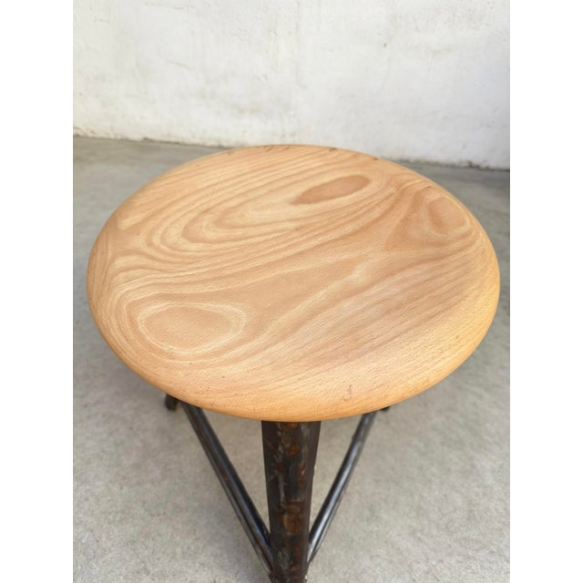 Industrial Work Stool from Rowac, 1930s For Sale - Image 4 of 10