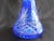 Blue 1960s Blue Cut to Clear Decanter With Stopper For Sale - Image 8 of 12