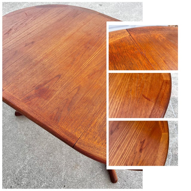 Mid Century Danish Modern Extendable Teak Dining Table | by Sun Cabinet For Sale - Image 17 of 18