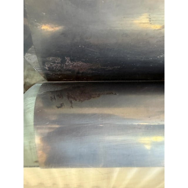 Mid-Century Modern Stainless Steel and Smoked Glass Coffee Table by Francois Monnet for Kappa, 1970s For Sale - Image 13 of 16